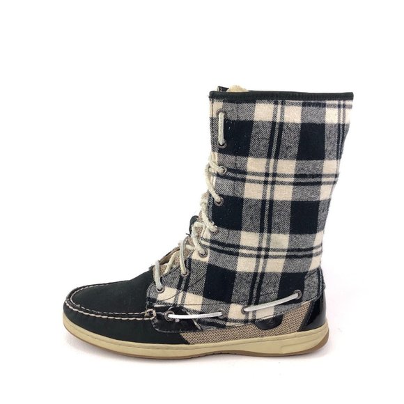 Sperry Ladyfish Fold-Over Winter Boots 10M - Picture 1 of 12